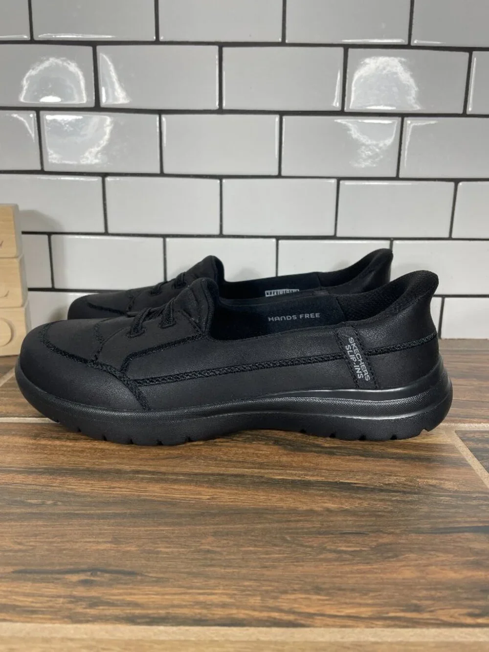 Skechers Slip-ins On The GO Flex Source Shoes Womens Sz 7 Wide Black Hands Free